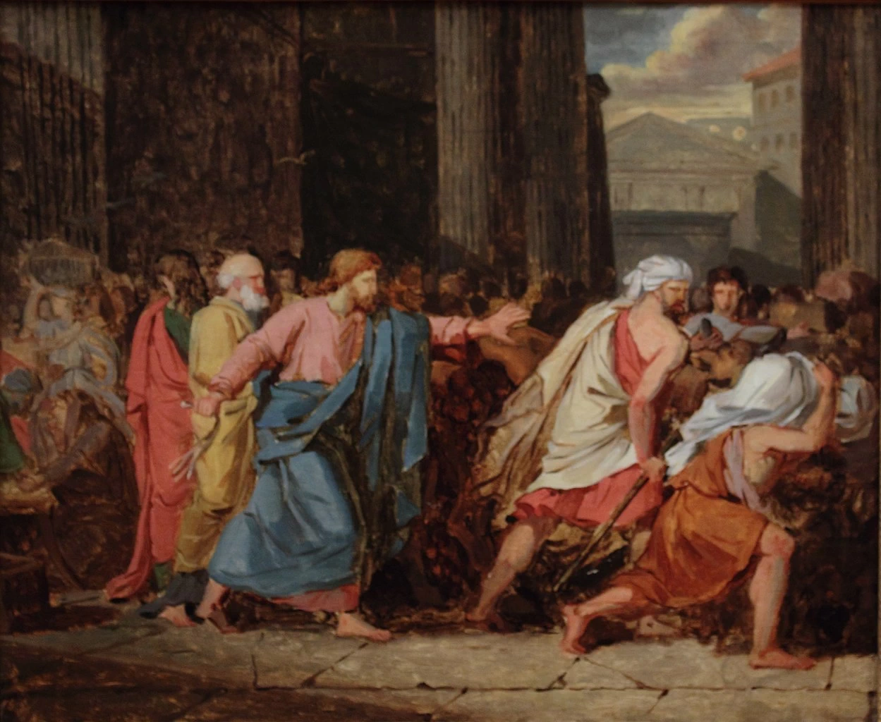 Gesù scaccia i mercanti dal tempio - bozzetto, Museo delle Belle Arti, Rennes